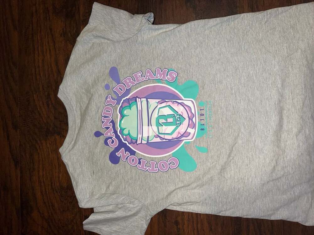 Baseball Lifestyle 101 Cotton Candy Dreams T-Shirt Youth X-Large Grey - Picture 4 of 4